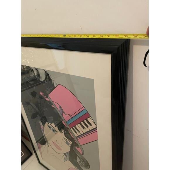 PATRICK NAGEL 1980 ART WORK FRAMED DENISE 7/200 33’by 47’ SIGNED COLLECTIBLE - Picture 6 of 9